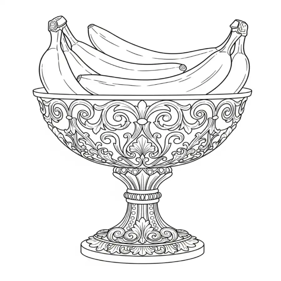 descargar Plátanos para colorear gratis 1
