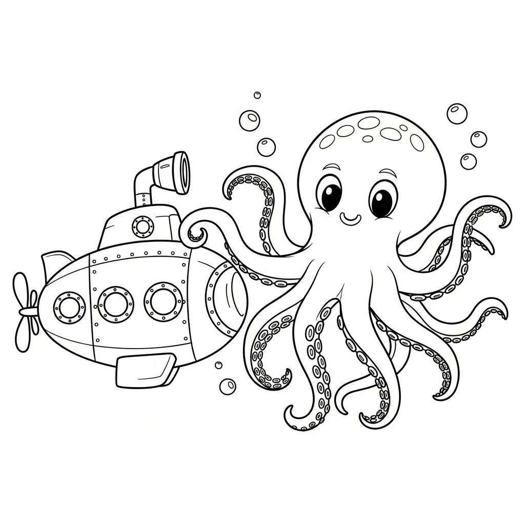 Pulpo 17 para dibujar en línea