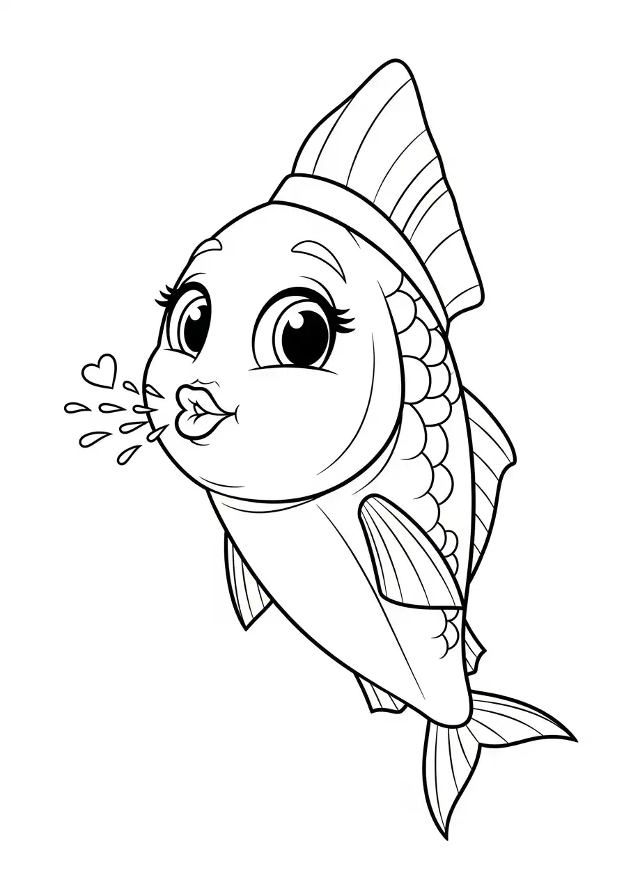 Sardina para colorear para imprimir para niño de 6 años
