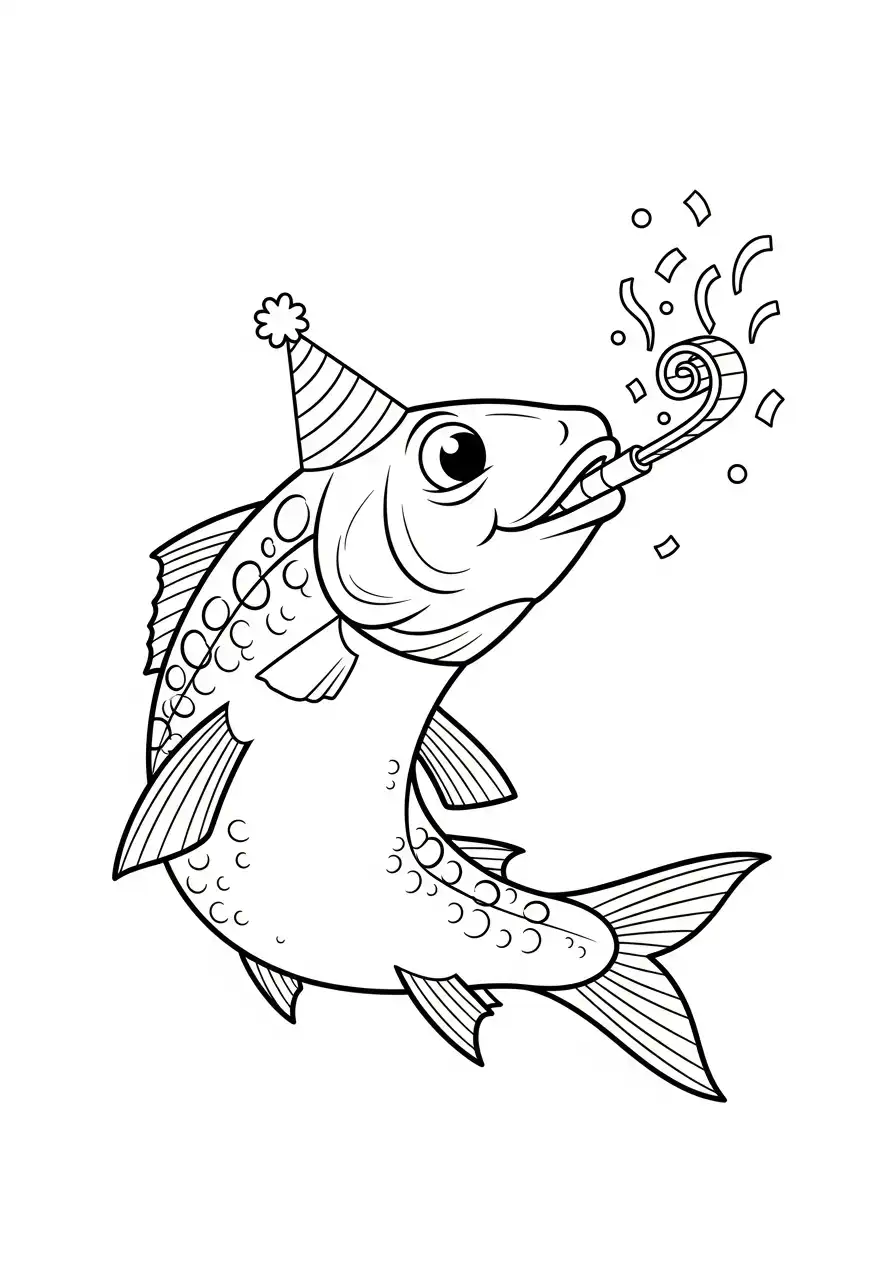 Sardina para colorear para imprimir para niño de 3 años