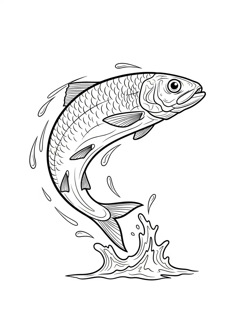 Sardina para colorear para imprimir gratis