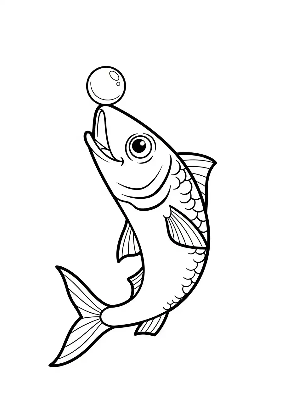 imprimir Sardina para colorear para niño 1