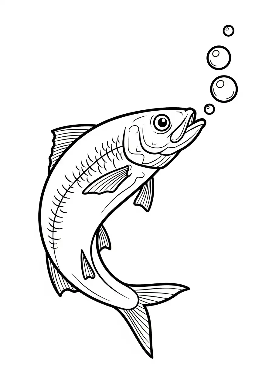 Sardina para colorear para descargar