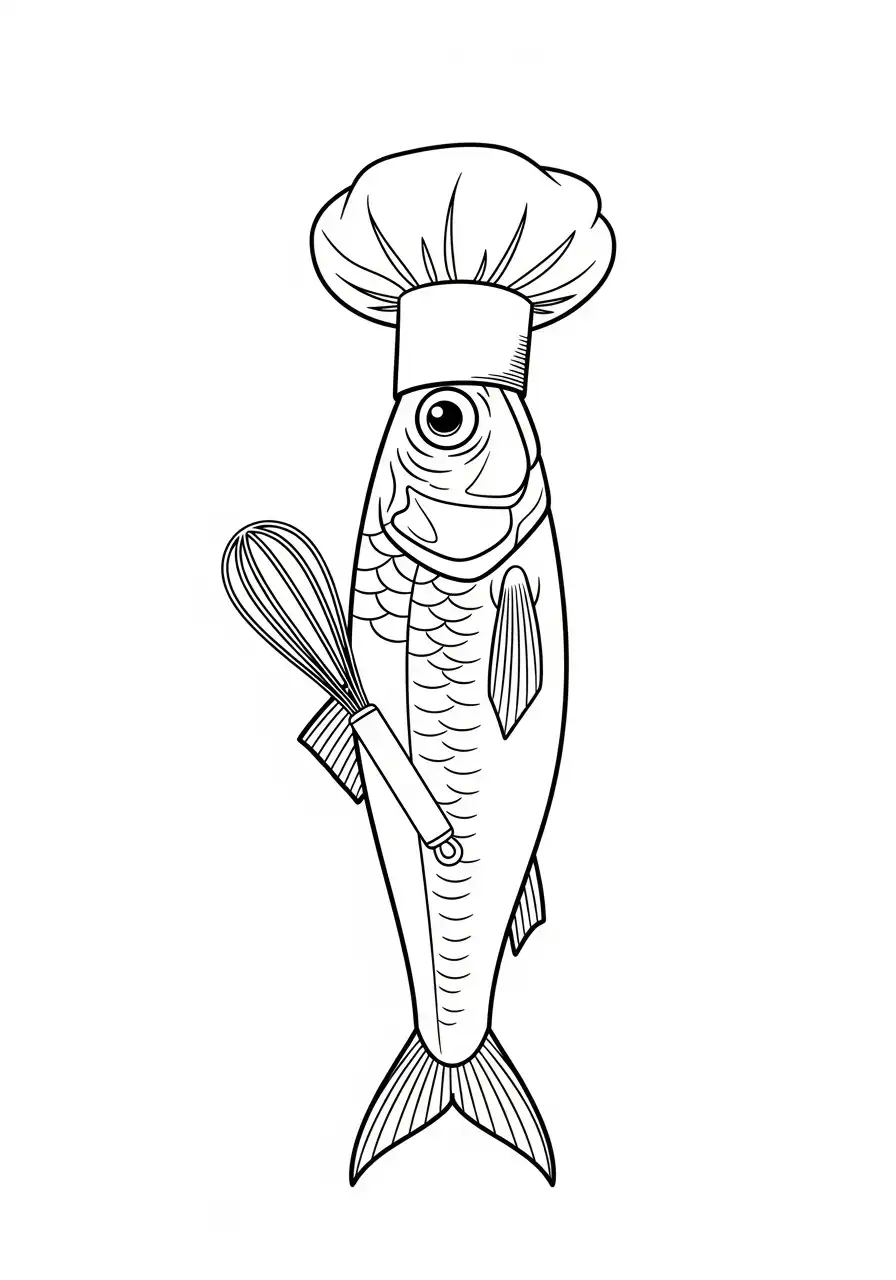 Sardina para colorear gratis en línea