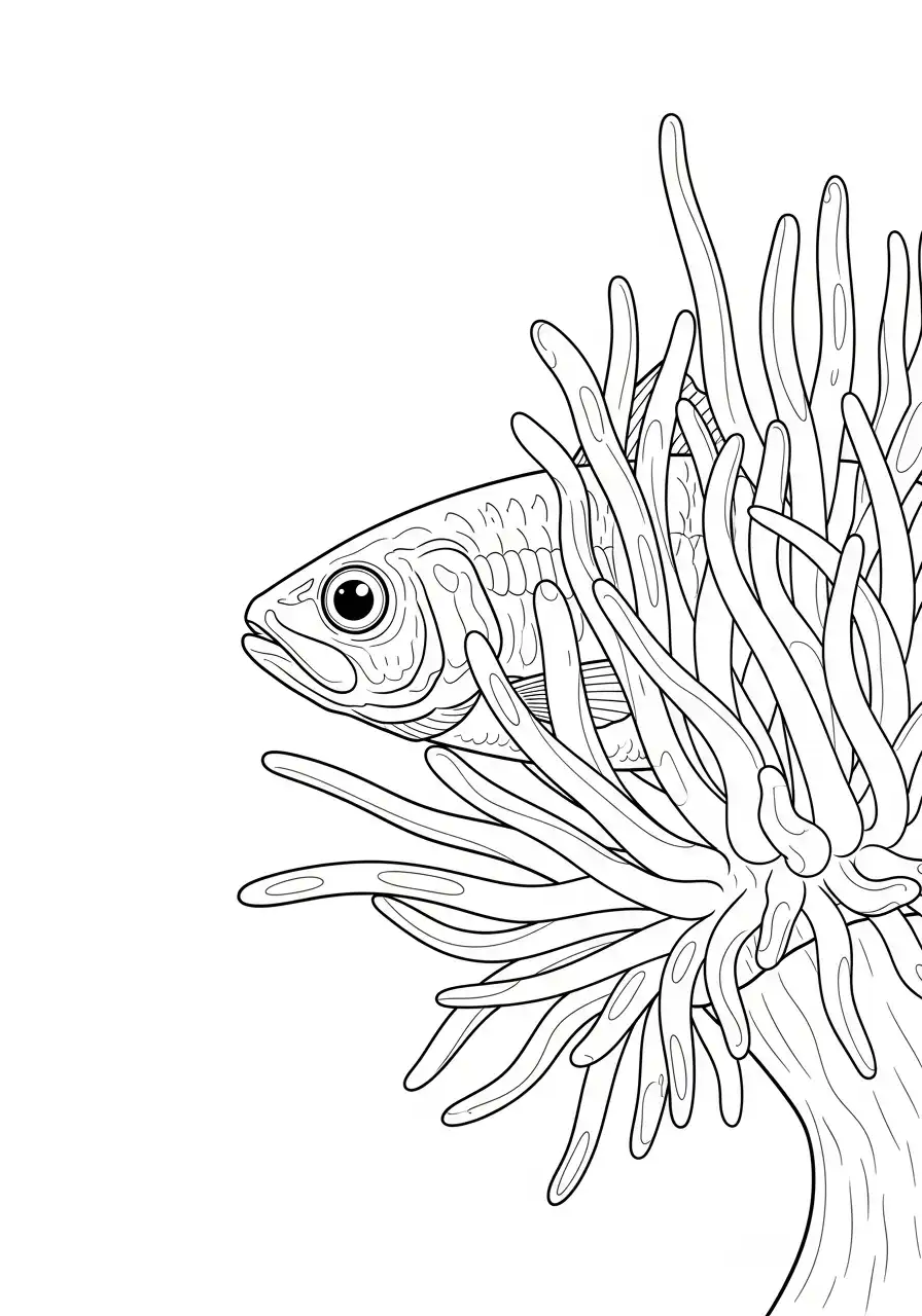 Sardina para colorear para imprimir para niño de 7 años