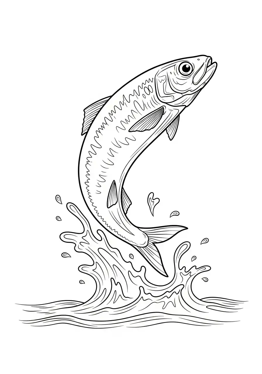 Sardina para colorear para imprimir pdf