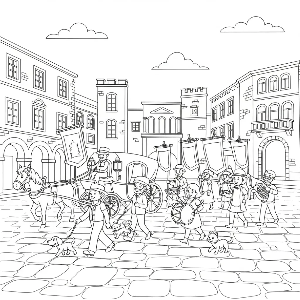 Semana Santa 13 para colorear para imprimir pdf gratis