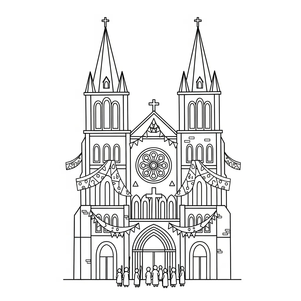 Semana Santa 15 para colorear para niño de 3 años