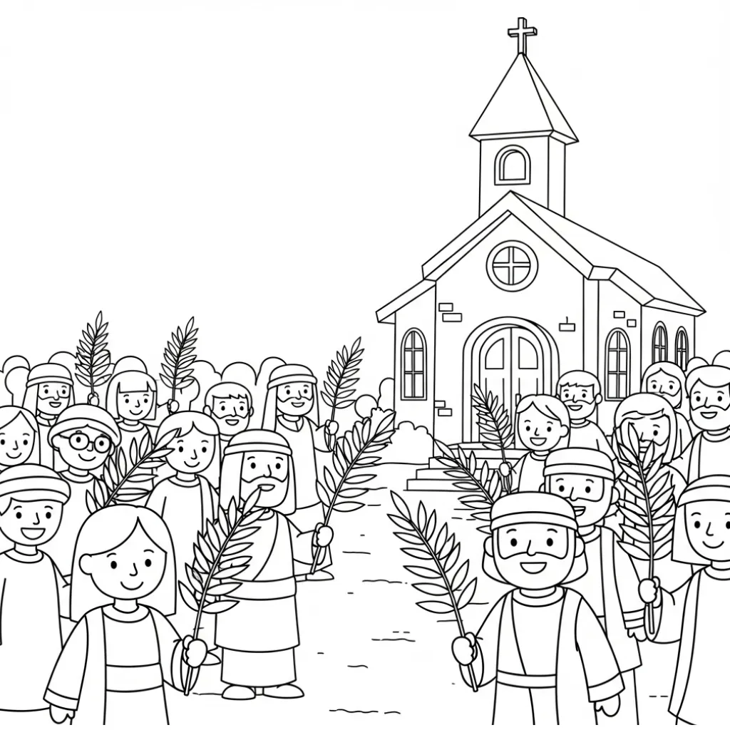 Semana Santa 16 para colorear en línea