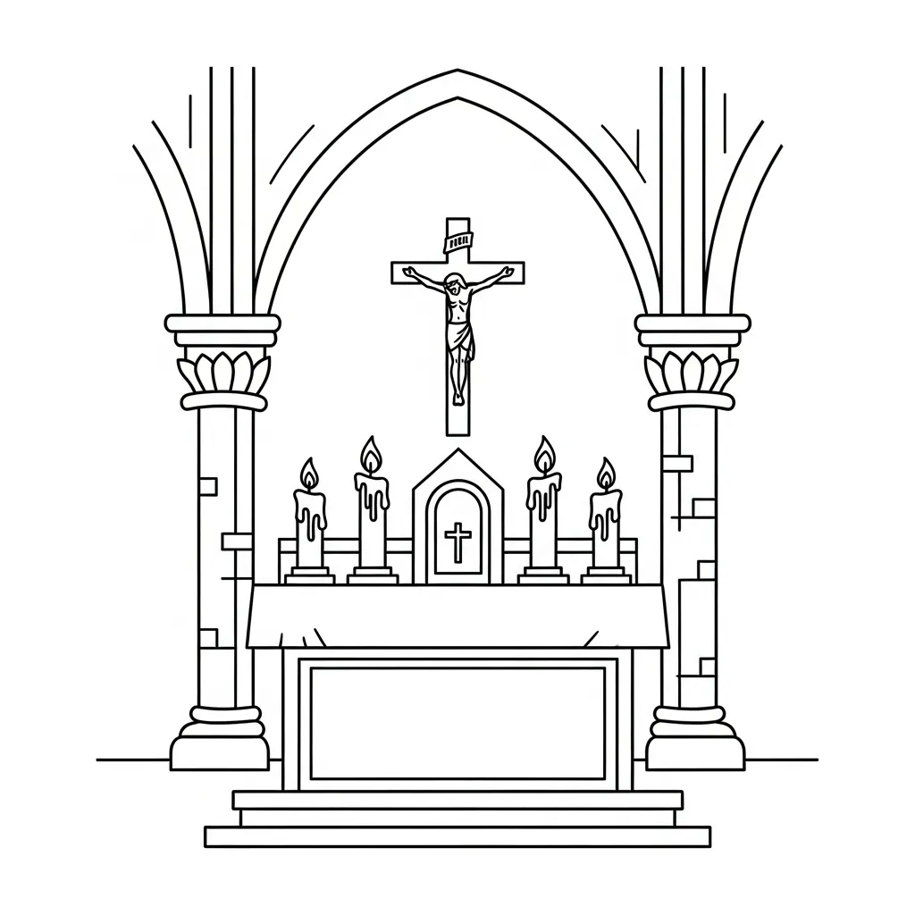 Semana Santa 7 para colorear gratis para niños