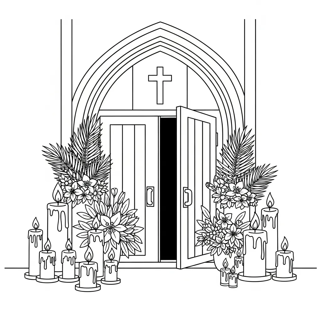 Semana Santa 9 para colorear para niño de para imprimir