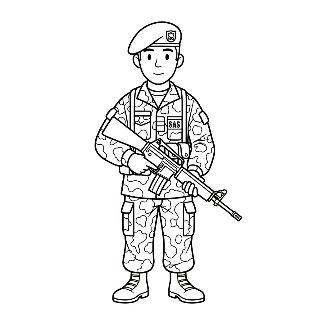 Soldado 12 para dibujar en línea