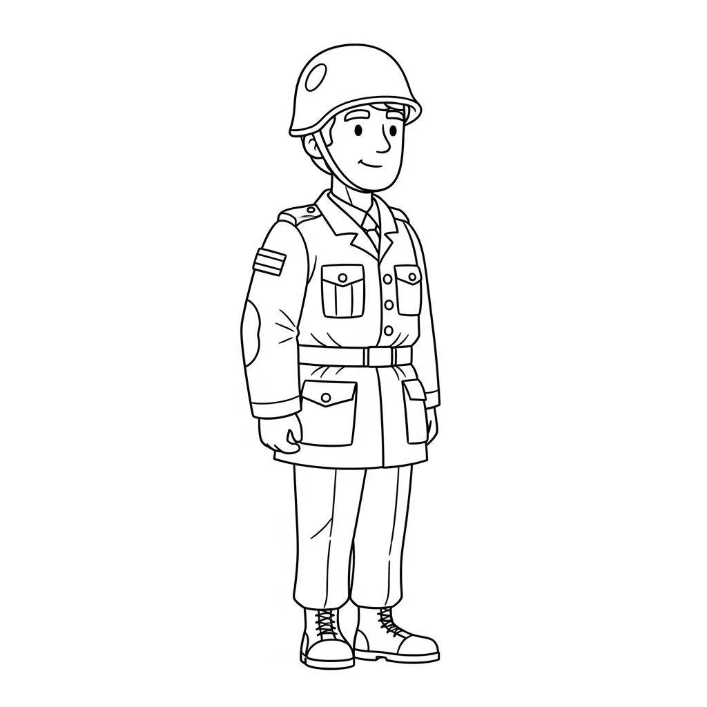 Soldado 14 para colorear para imprimir