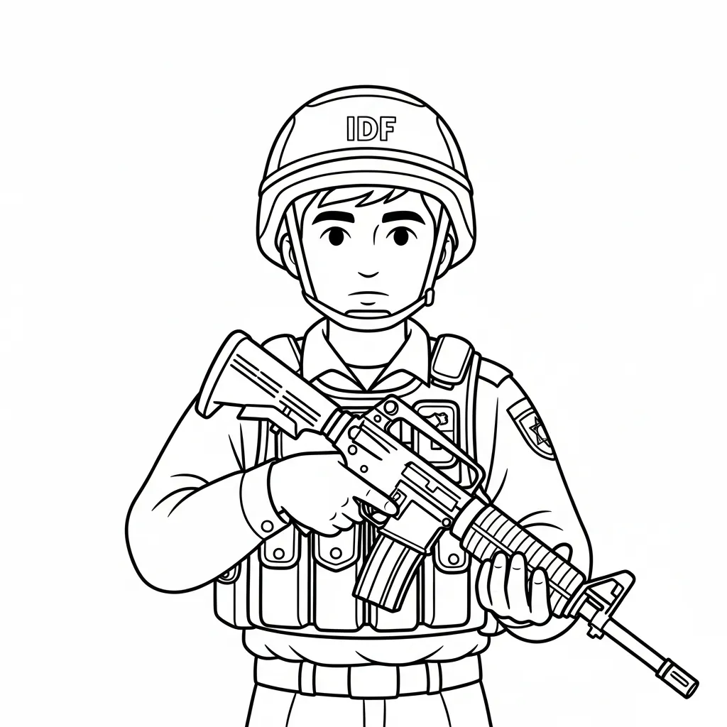 Soldado 16 para colorear para niño para imprimir