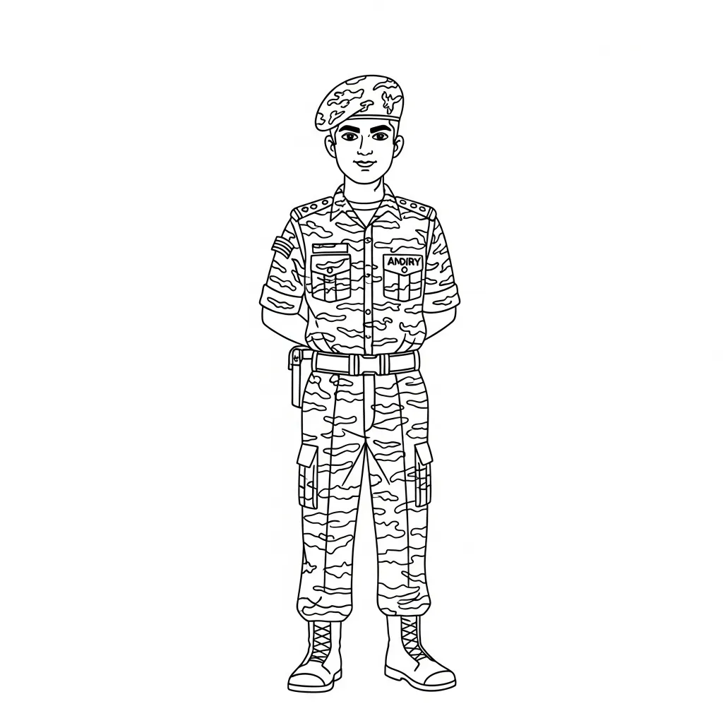 Soldado 17 para colorear para imprimir para niño de 12 años