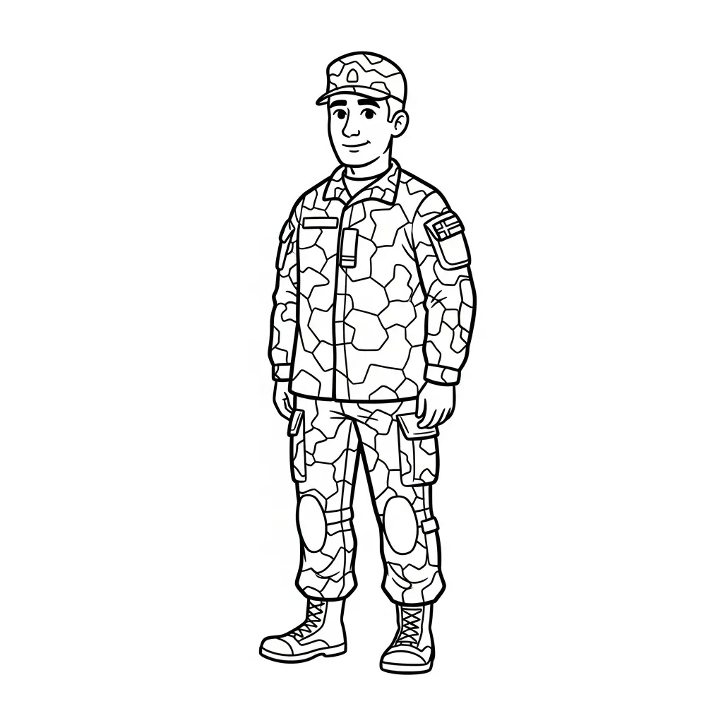 imprimir Soldado 7 para colorear gratis