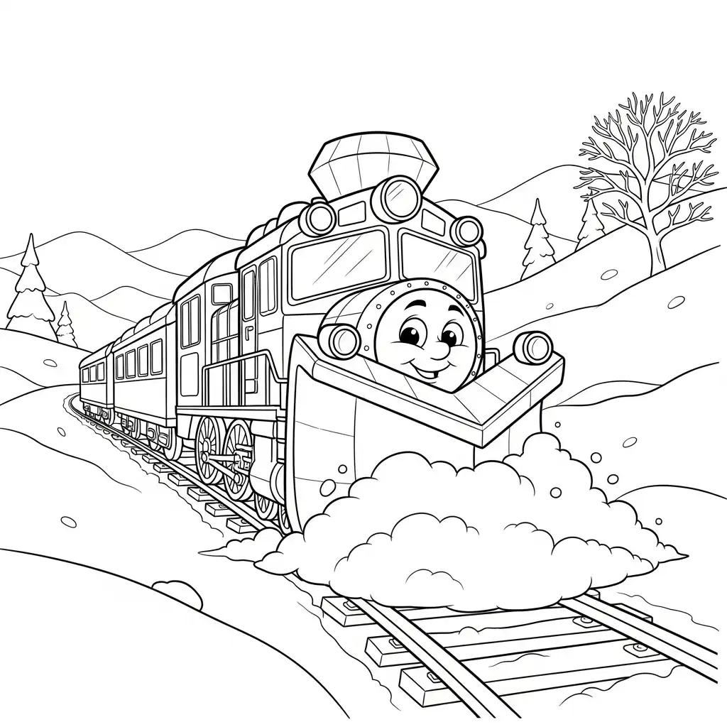 Trenes para colorear para imprimir gratis