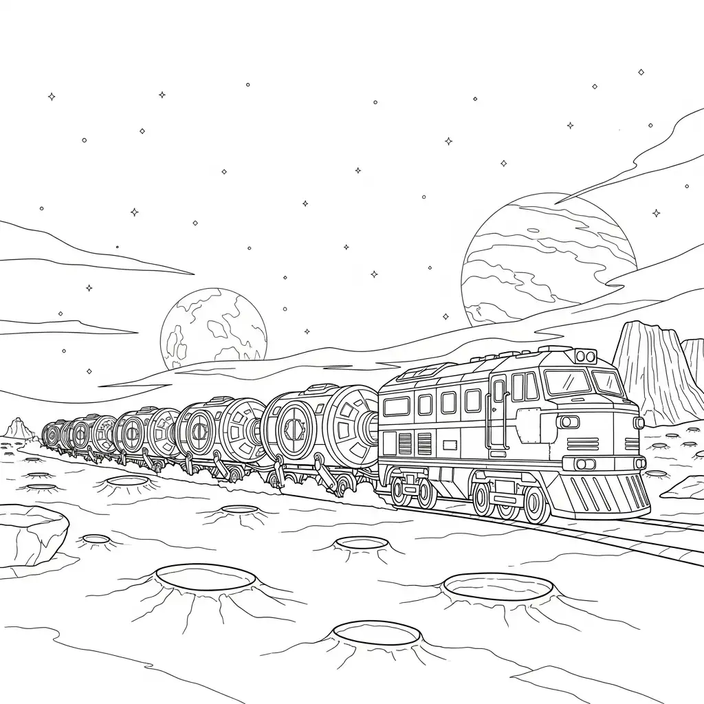 Trenes para colorear en línea