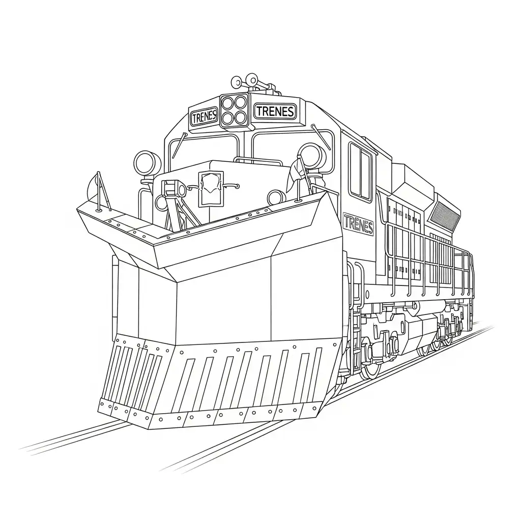 Trenes para colorear para niño de 3 años