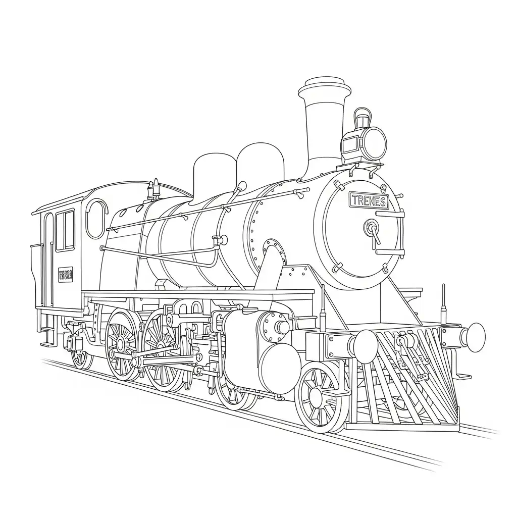 Trenes para colorear para imprimir para niño de 2 años
