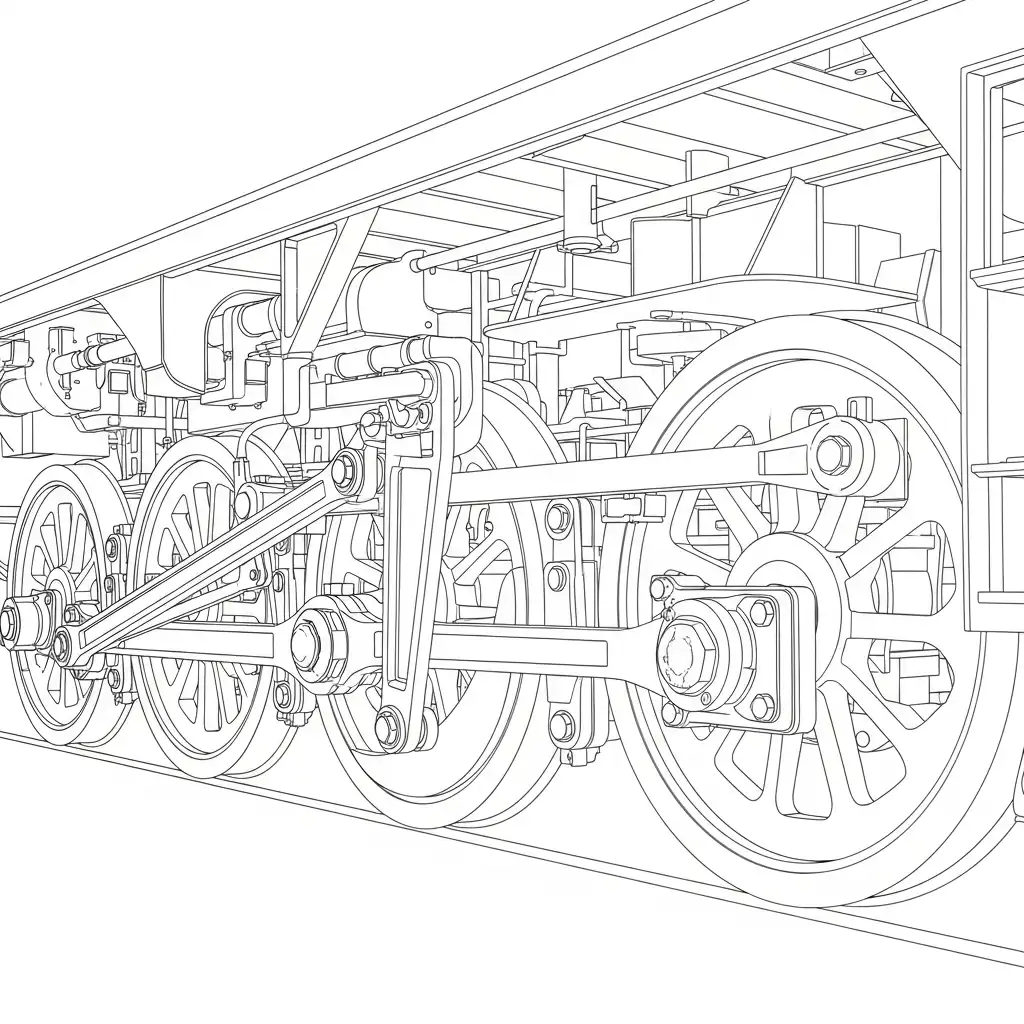 Trenes para colorear para bebé para imprimir