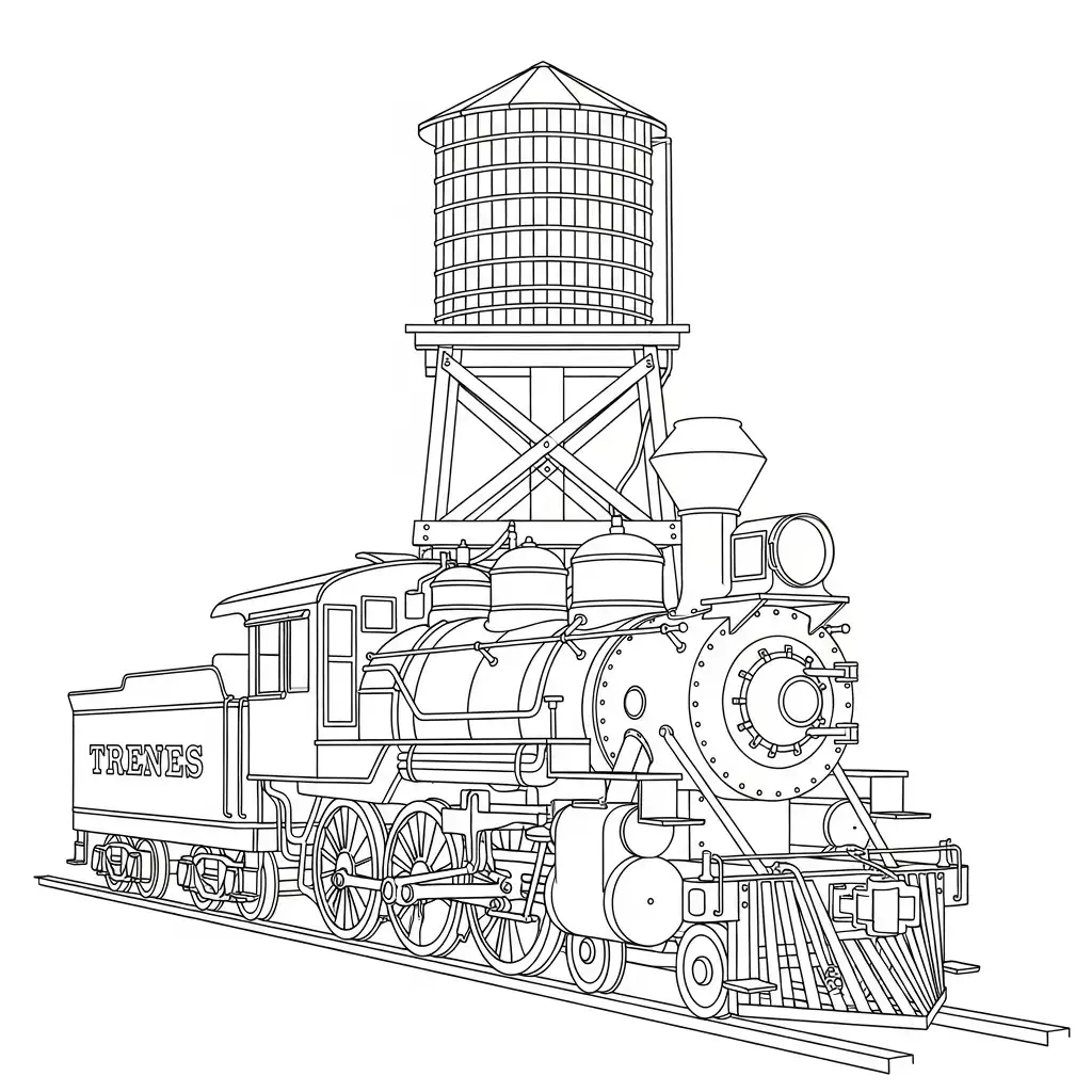 Trenes para colorear para imprimir pdf gratis 1