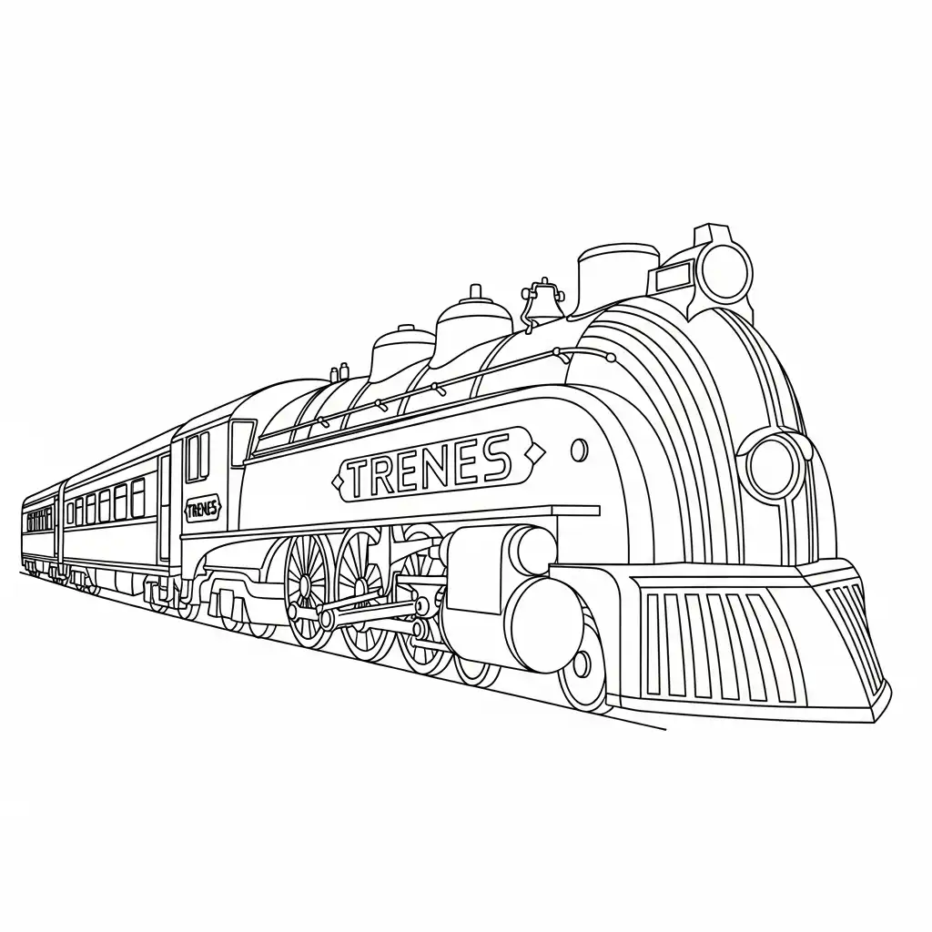 Trenes para colorear para niño de 10 años