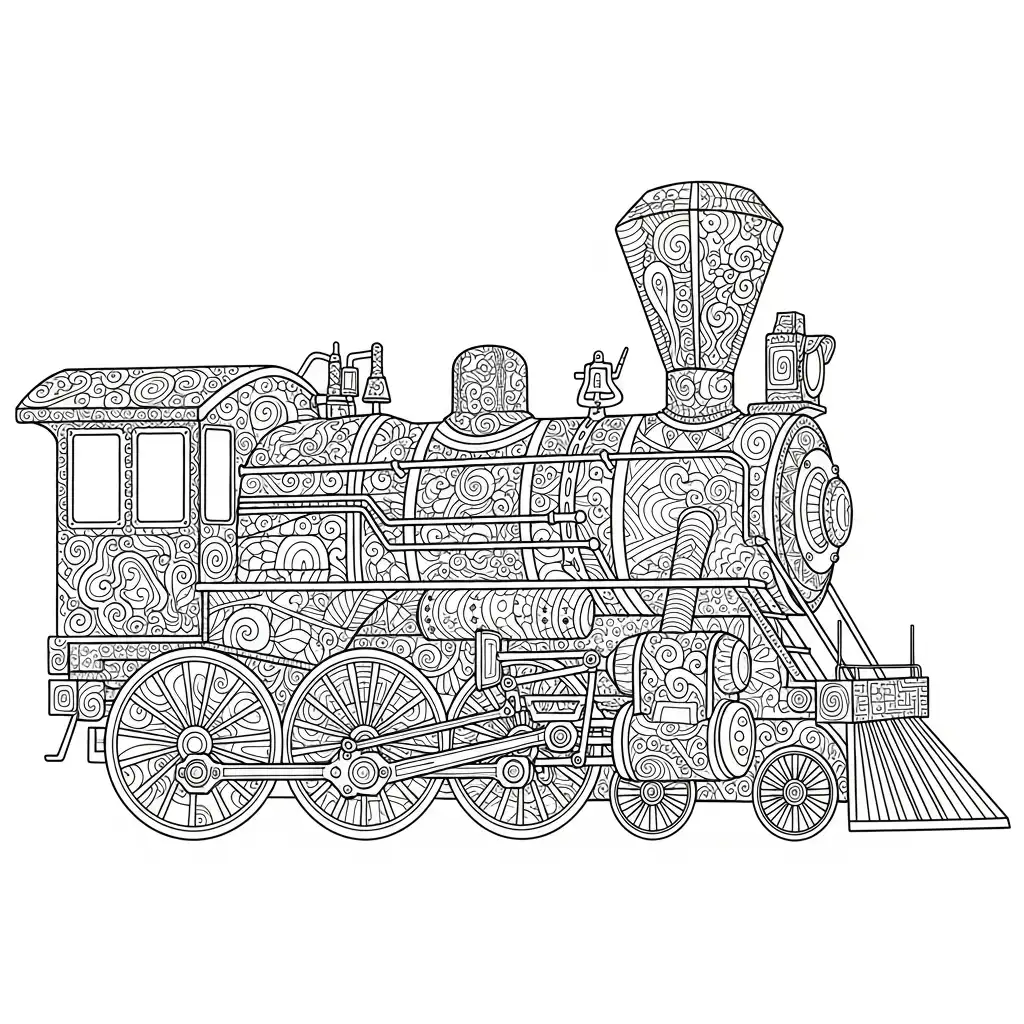 Trenes para colorear para imprimir para niño de 4 años