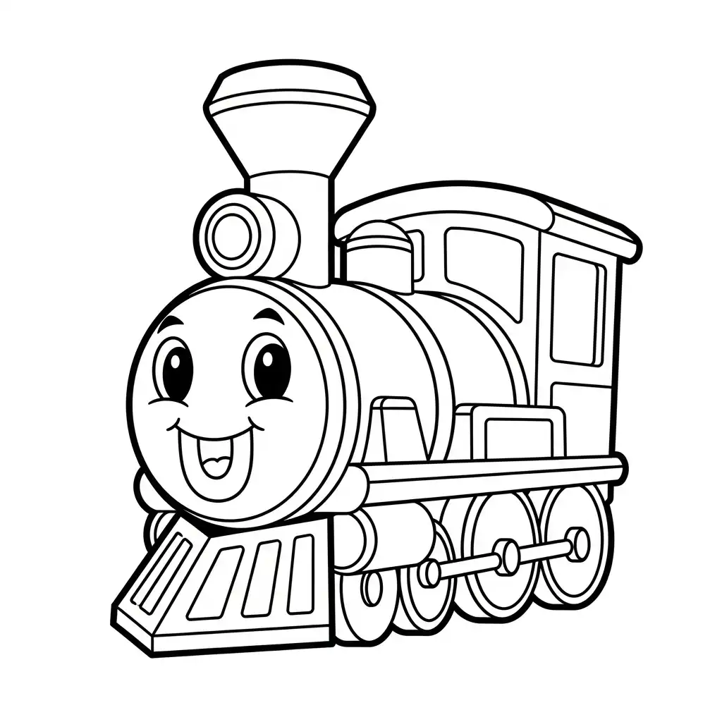 Trenes para colorear educativo para niño