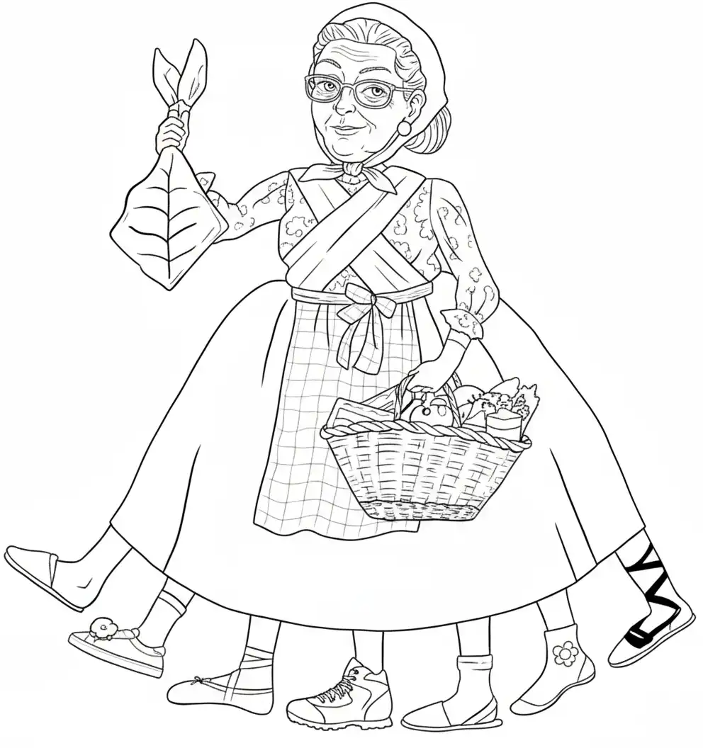 Vella Quaresma para colorear para niño