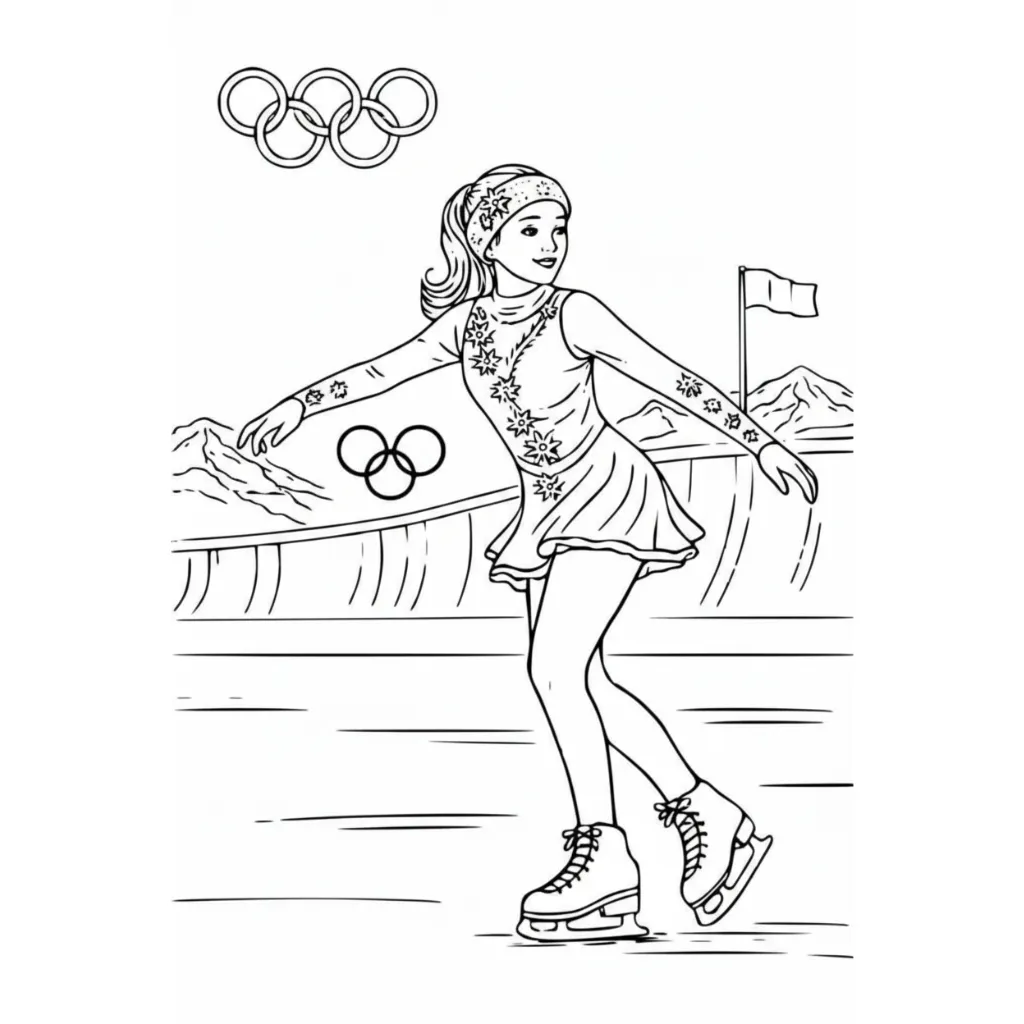 Winter Olympics 2026 1 para dibujar e imprimir