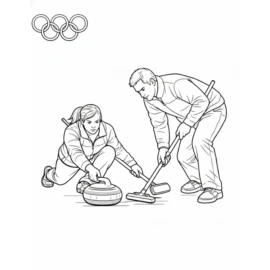 Winter Olympics 2026 11 para colorear para niños para imprimir gratis