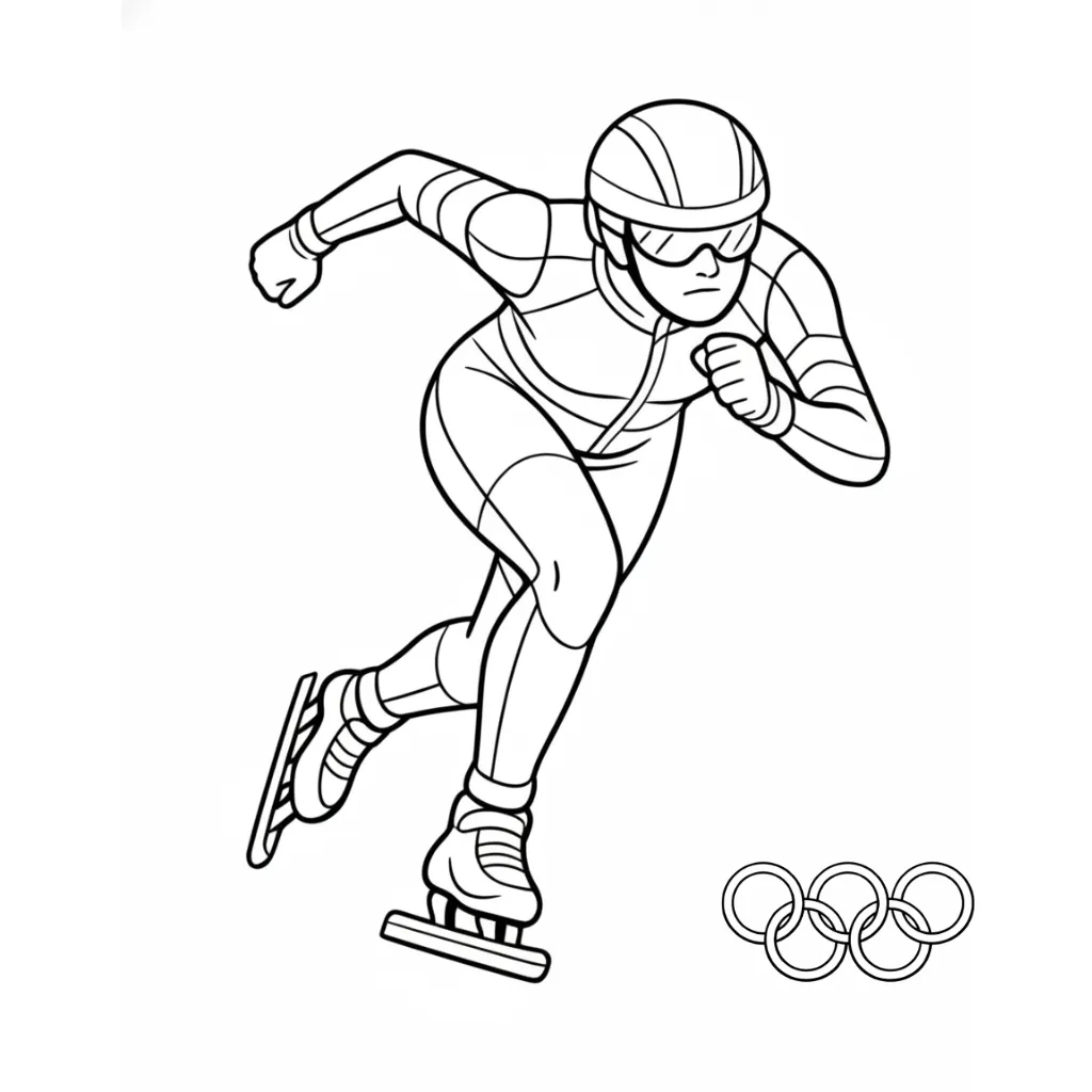 Winter Olympics 2026 18 para colorear para niño gratis