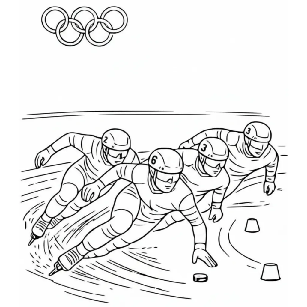 Winter Olympics 2026 21 para colorear gratis para imprimir