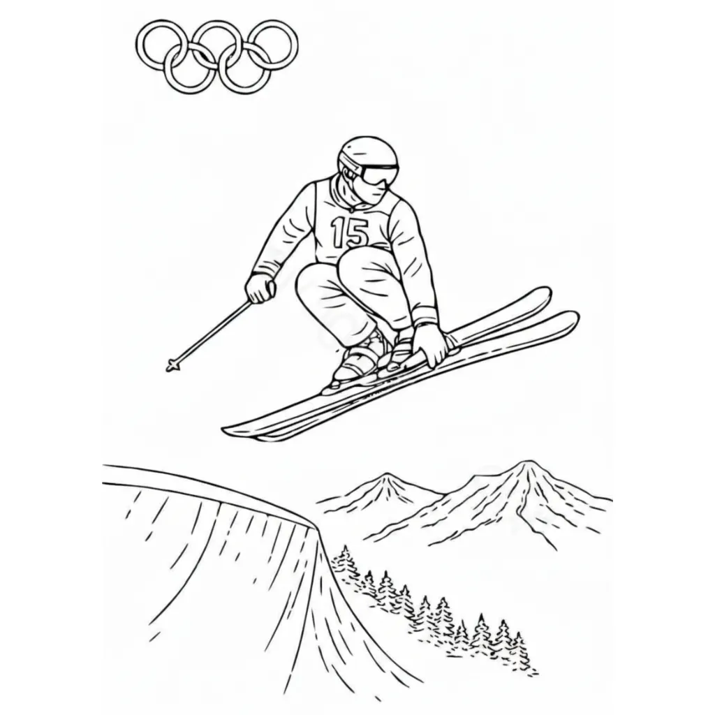 Winter Olympics 2026 3 para colorear para imprimir