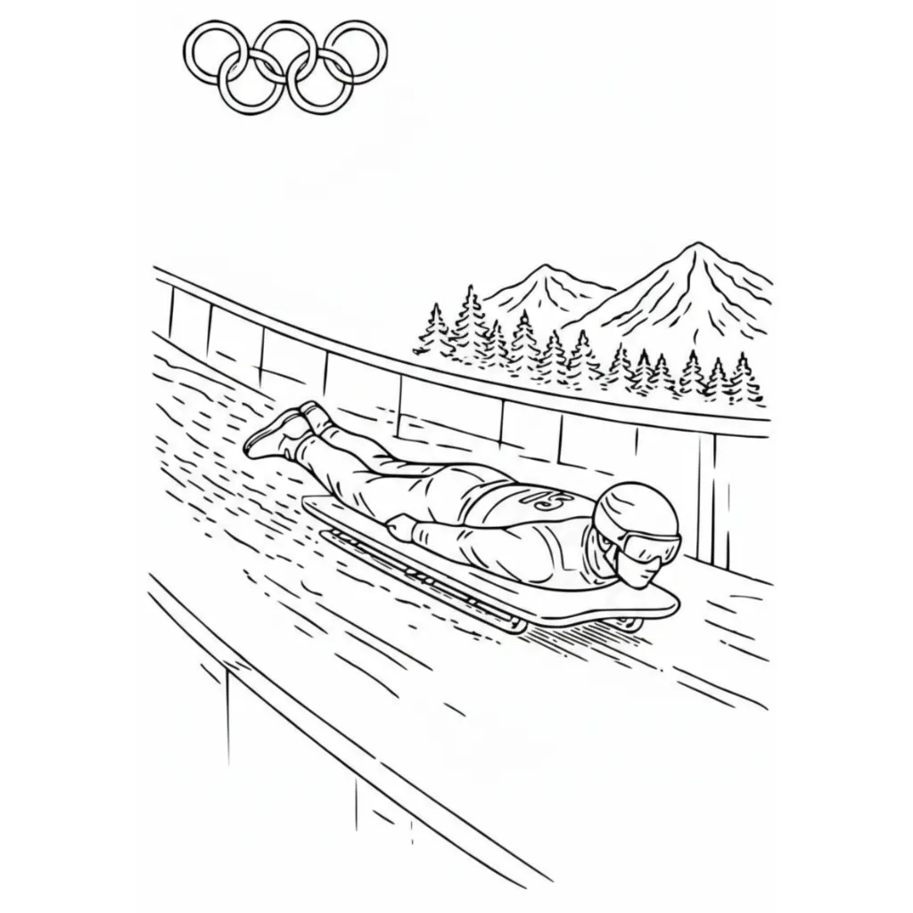 Winter Olympics 2026 6 para colorear para imprimir gratis