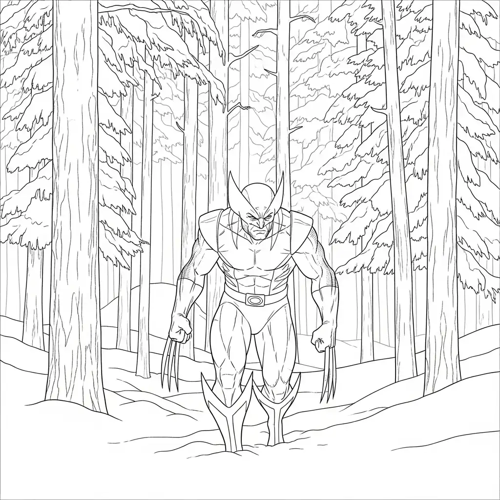 descargar Wolverine para colorear gratis