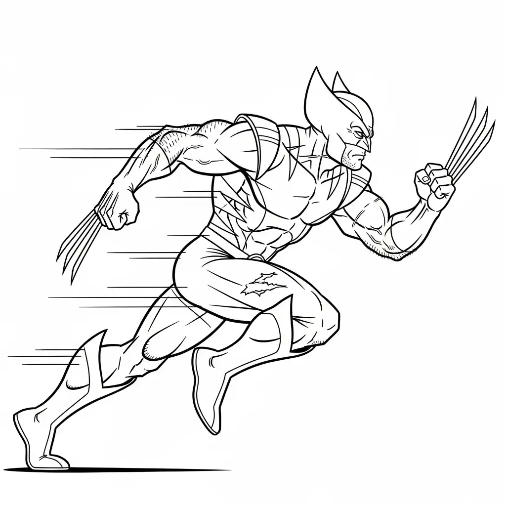 Wolverine para colorear para imprimir para niño de 12 años