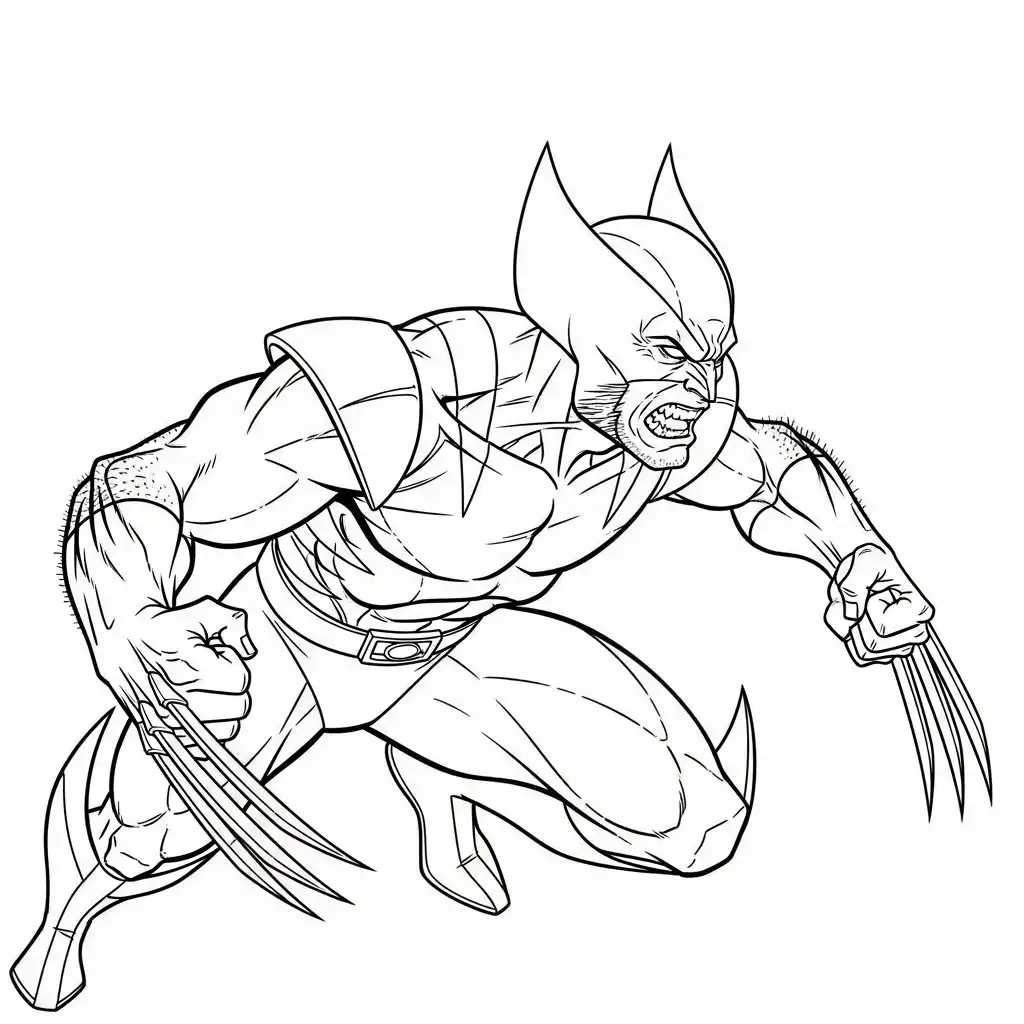 Wolverine para colorear en línea para niño