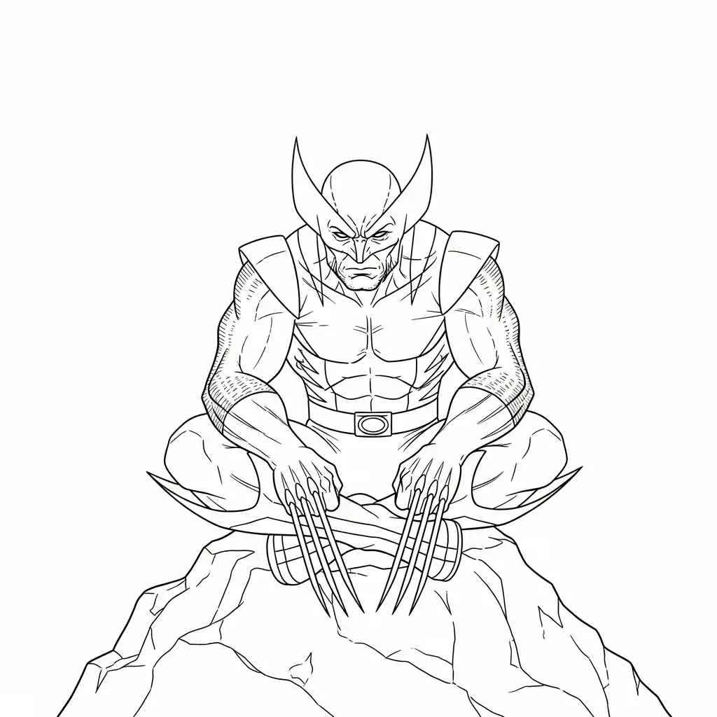 Wolverine para colorear gratis en línea