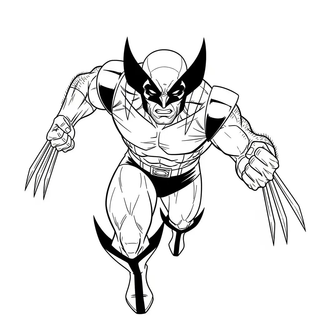 Wolverine para colorear para bebé para imprimir