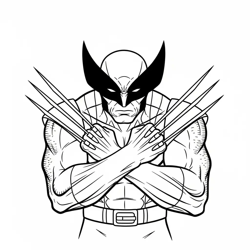Wolverine para colorear para imprimir para niño de 7 años