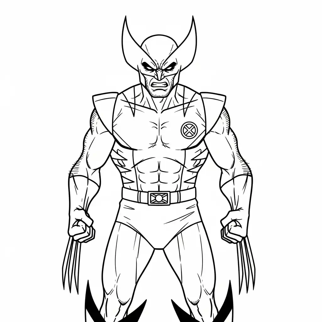 Wolverine para colorear en línea 1