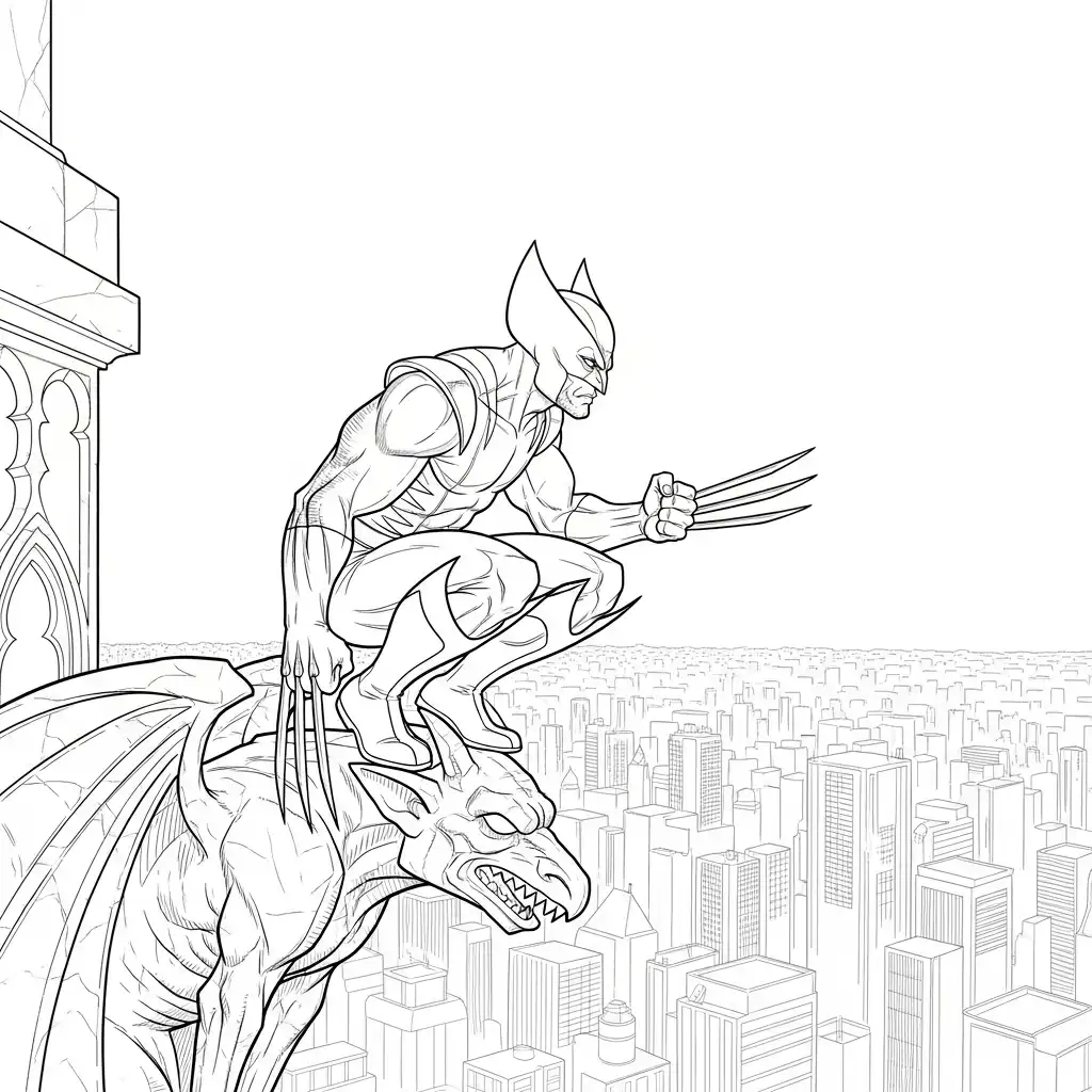 Wolverine para colorear en línea 3