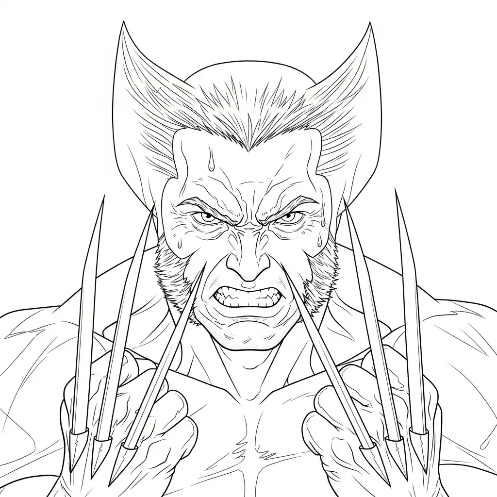 Wolverine para colorear para primaria