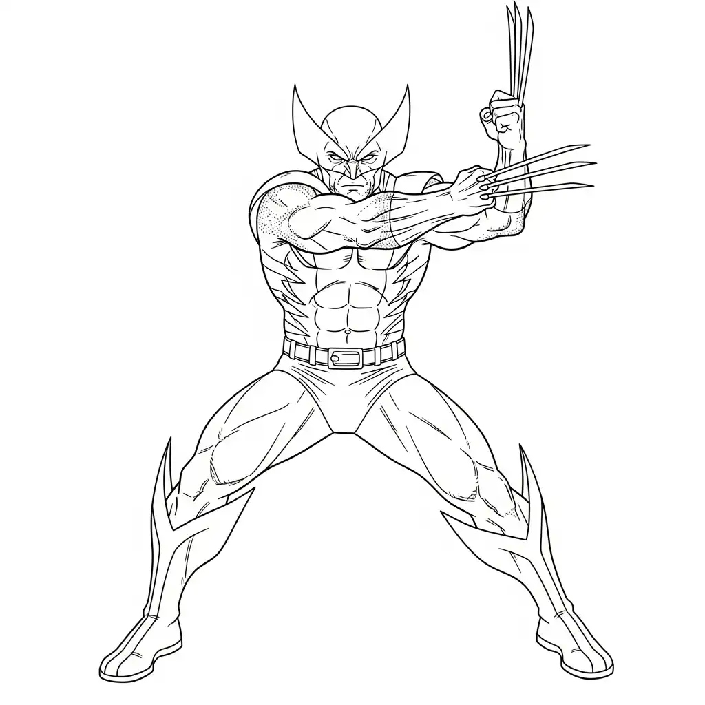 descargar Wolverine para colorear gratis 2