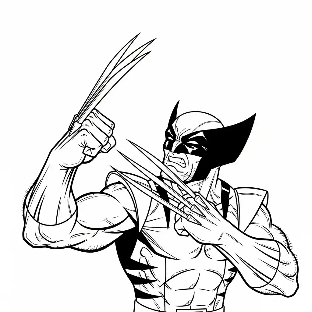 descargar Wolverine para colorear gratis 3