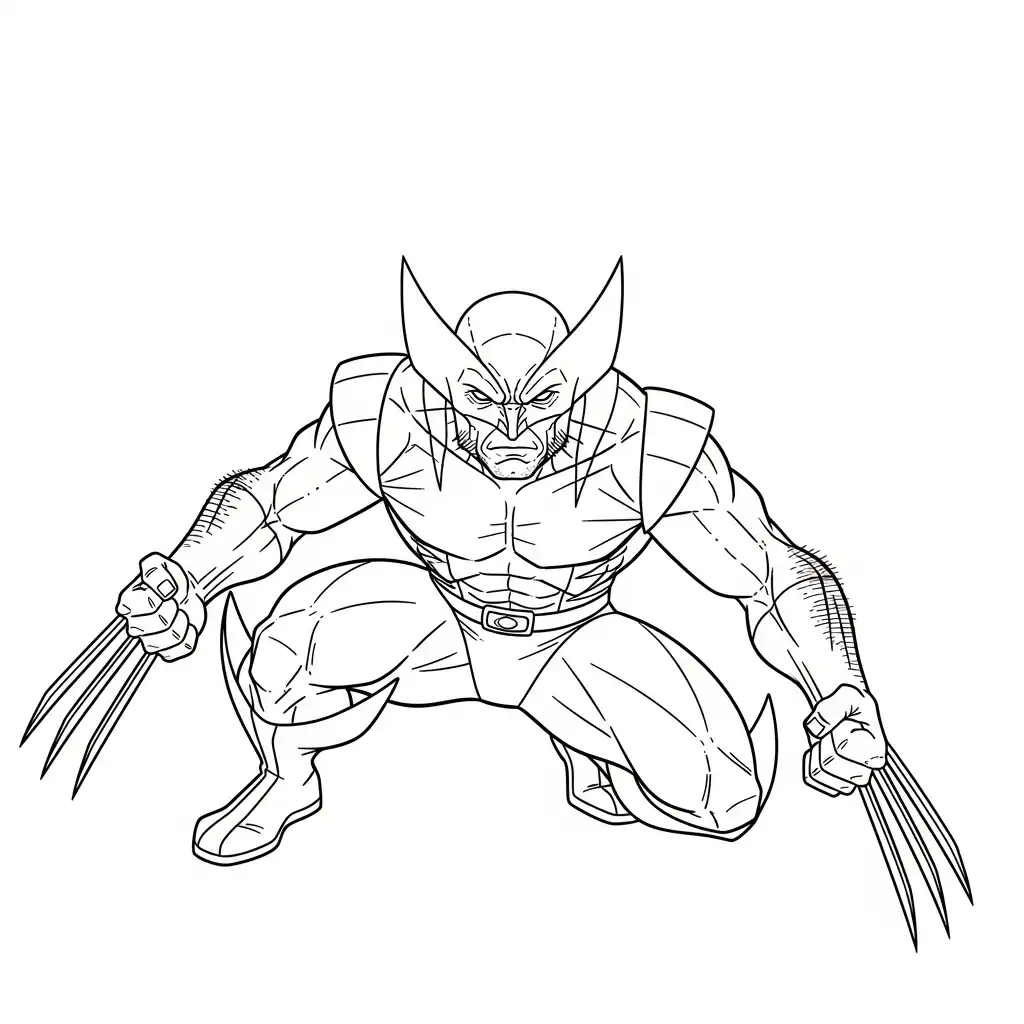 Wolverine para colorear para descargar