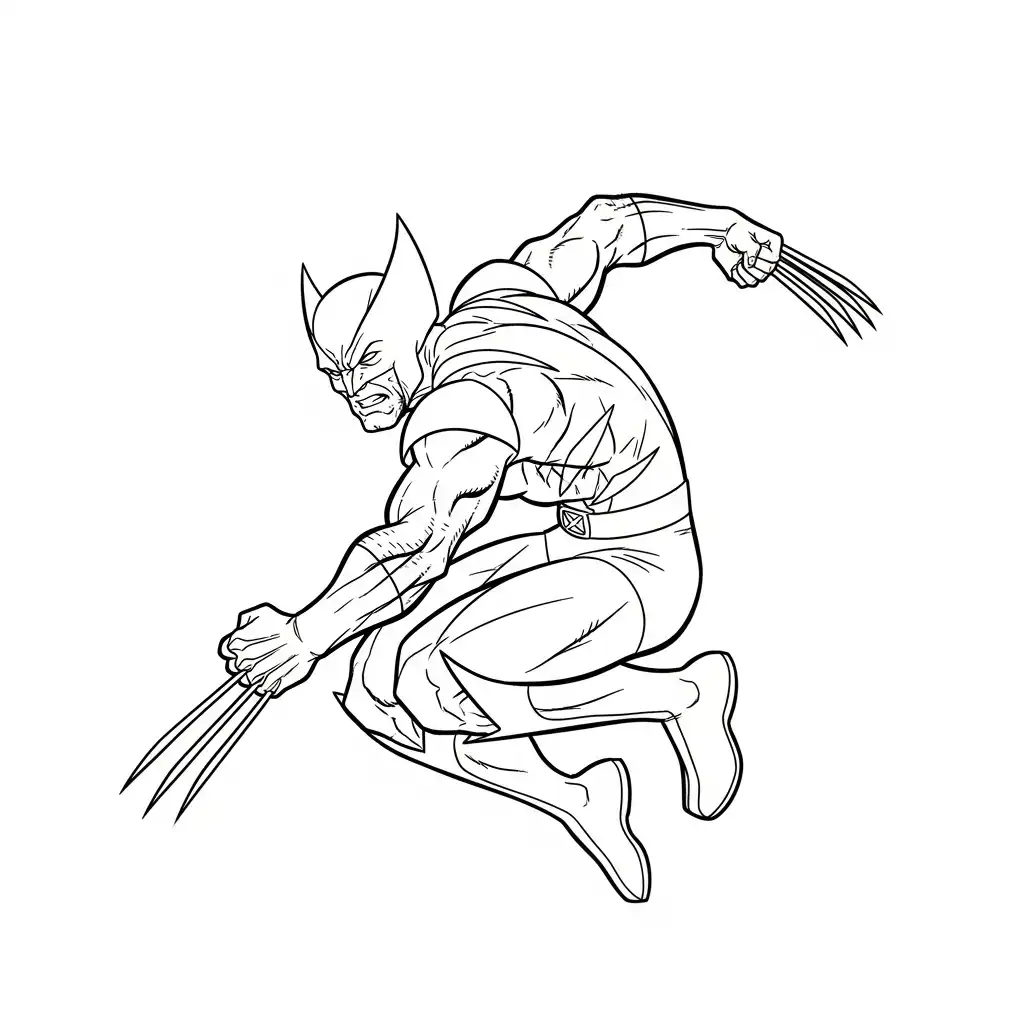 Wolverine para colorear para imprimir pdf gratis