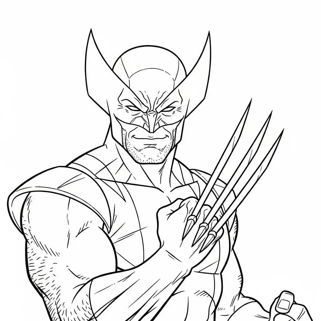 Wolverine para colorear y dibujos 1